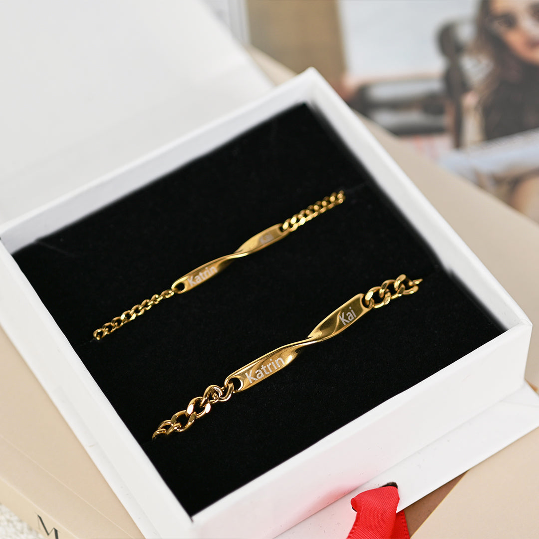 Luvellery Personalisiertes Armband-Set